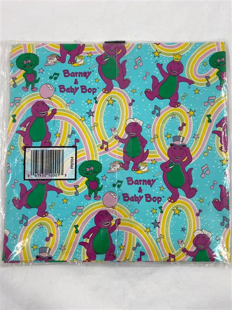 barney wrapping paper